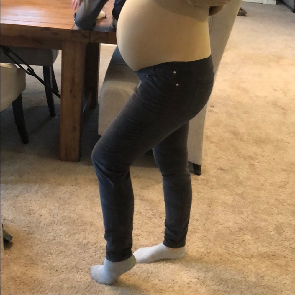 Jessica Simpson grey corduroy maternity pants